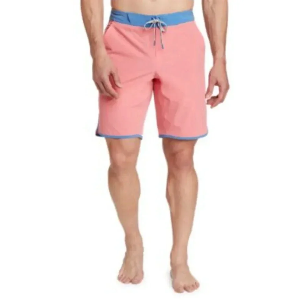 Eddie Bauer Men's Amphib Board Pink Polyester Blend Shorts 2.0 Size 33